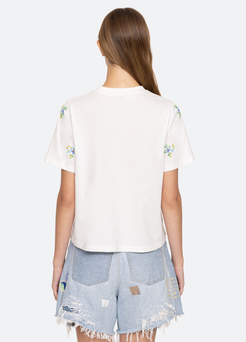white-tania t-shirt-back view - 3
