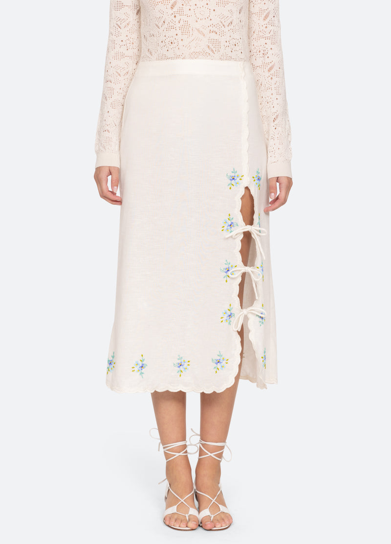 white-tania skirt-front view - 1
