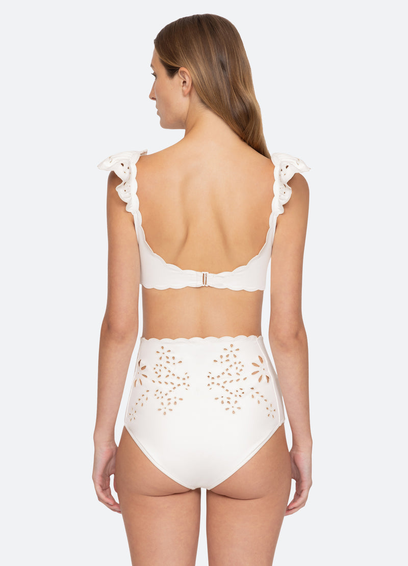 white-liat bikini top-back view - 8