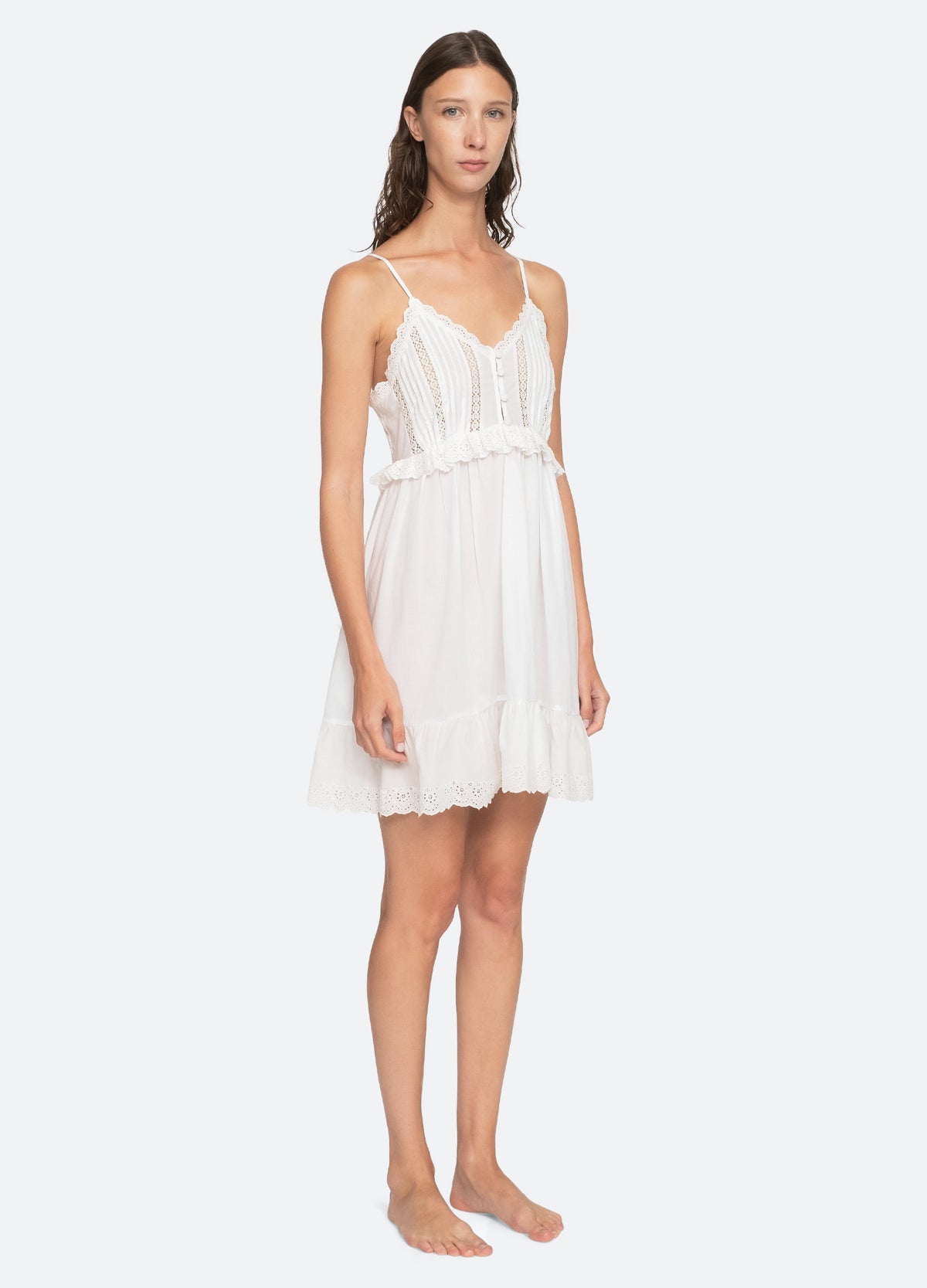 white-elysse nightgown-three quarter view - 5