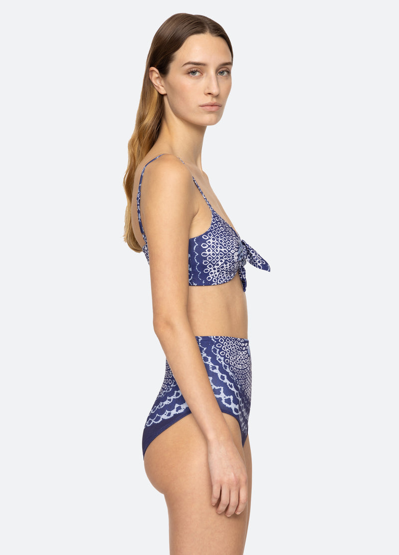 blue-blythe bikini top-side view - 5