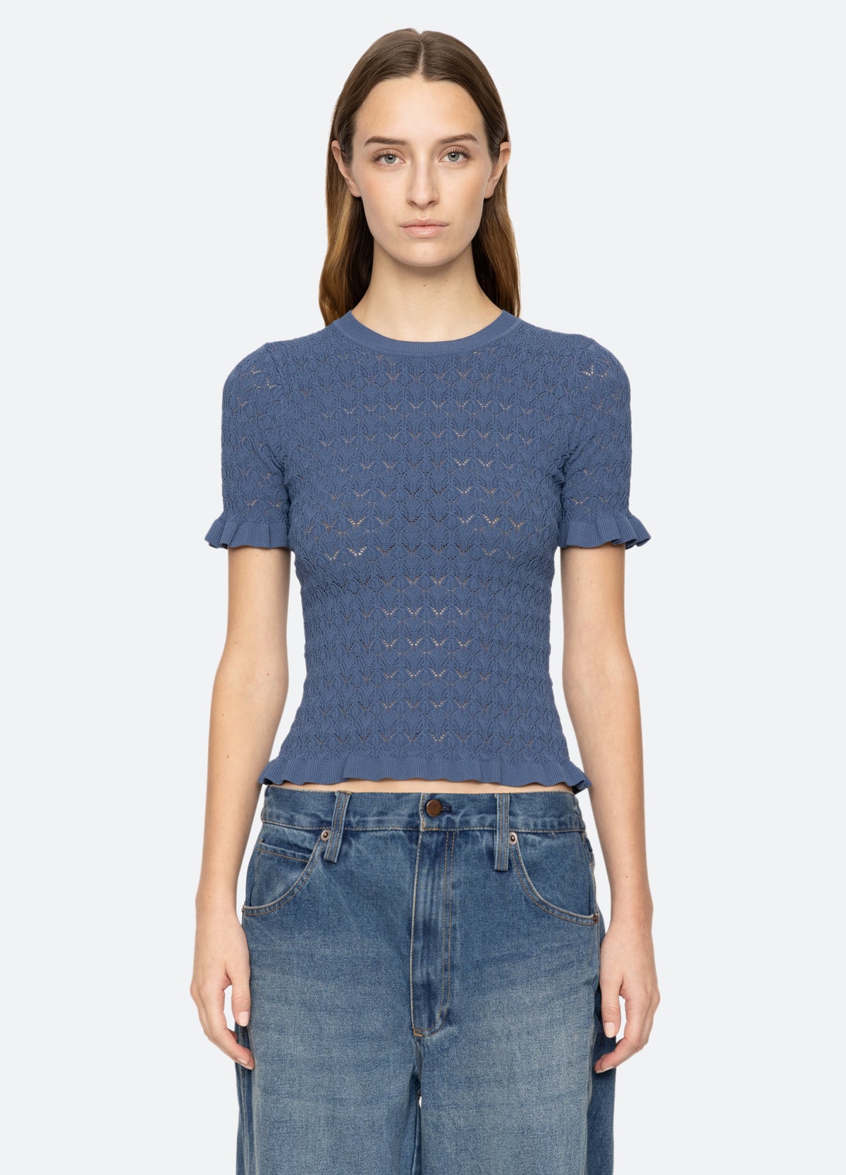 blue-rue s/s sweater-front view - 18