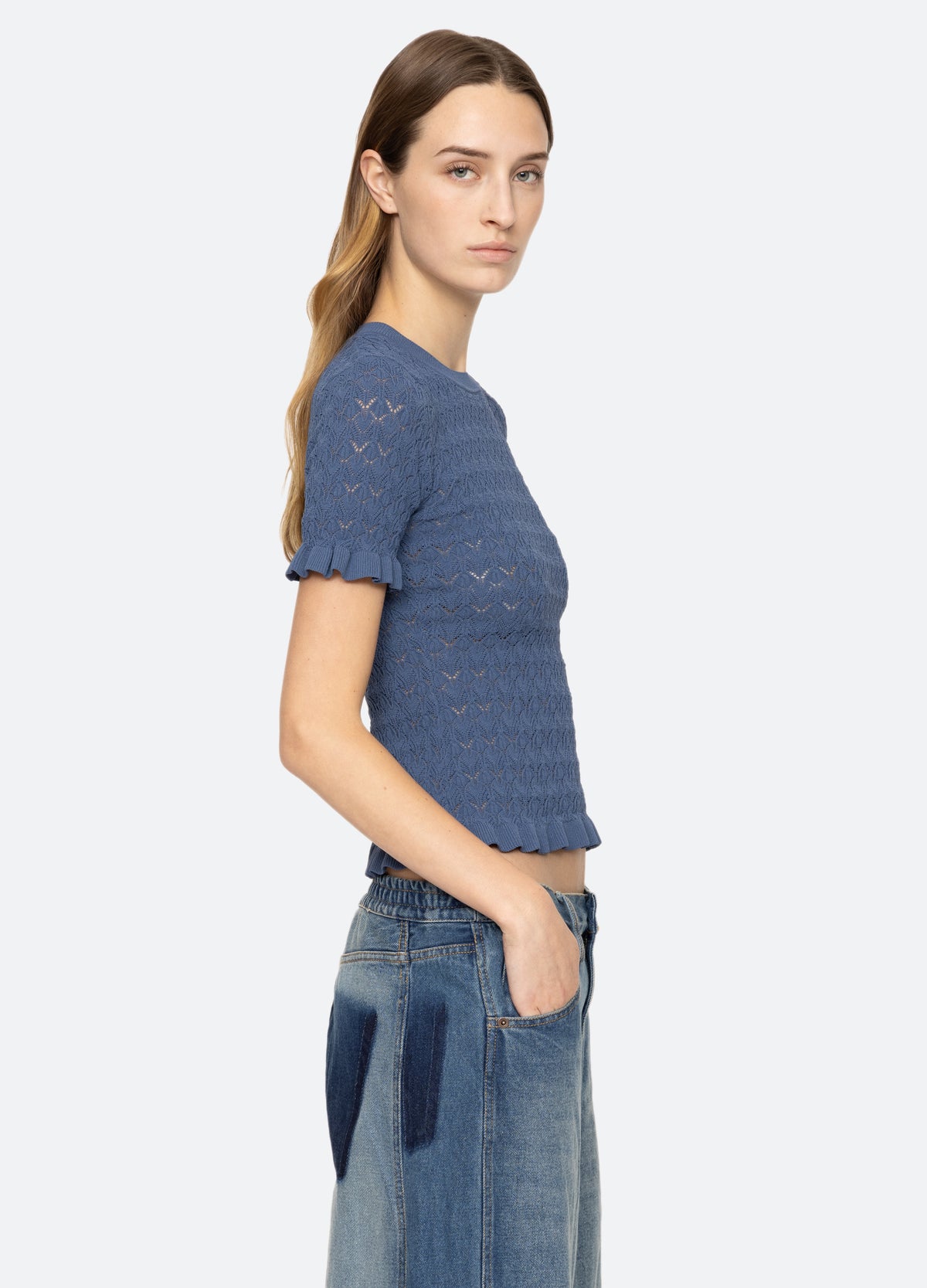 blue-rue s/s sweater-side view - 17