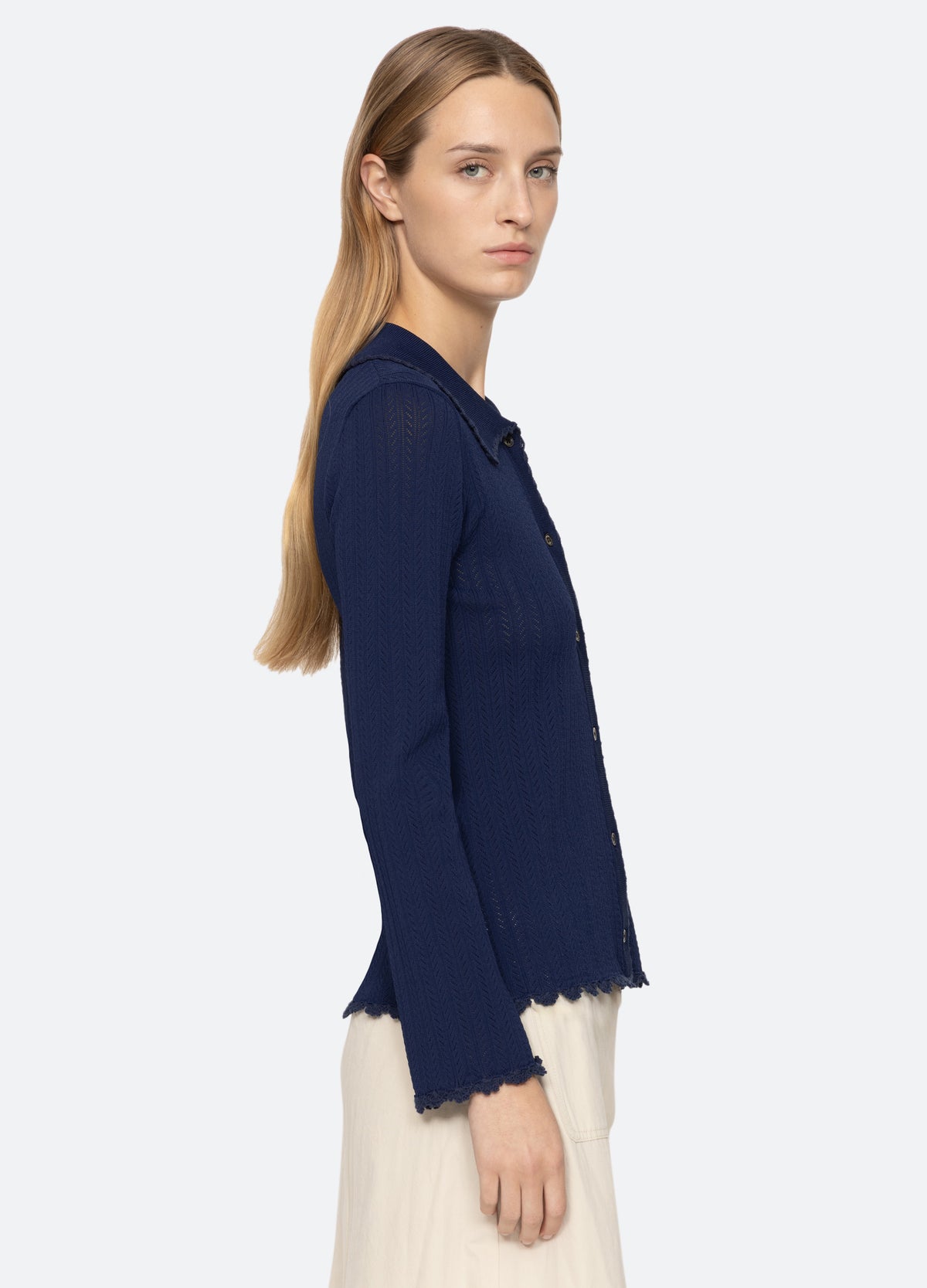 navy-abbie cardigan-side view - 3