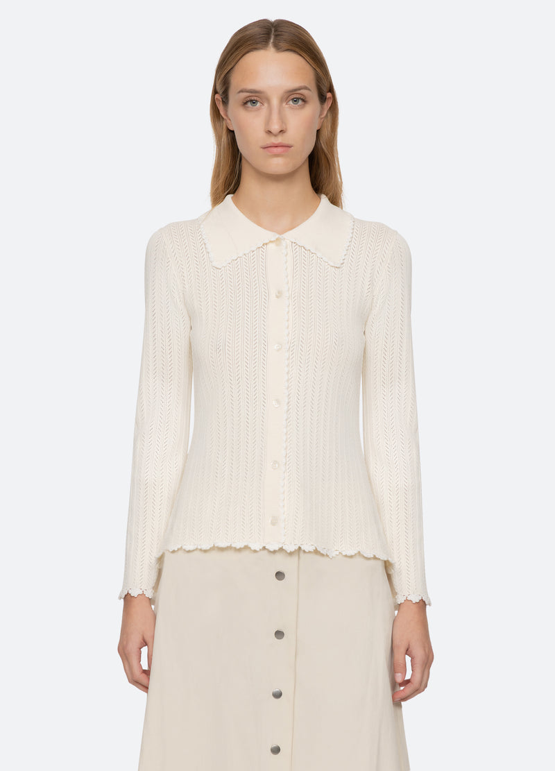 cream-abbie cardigan-front view - 8