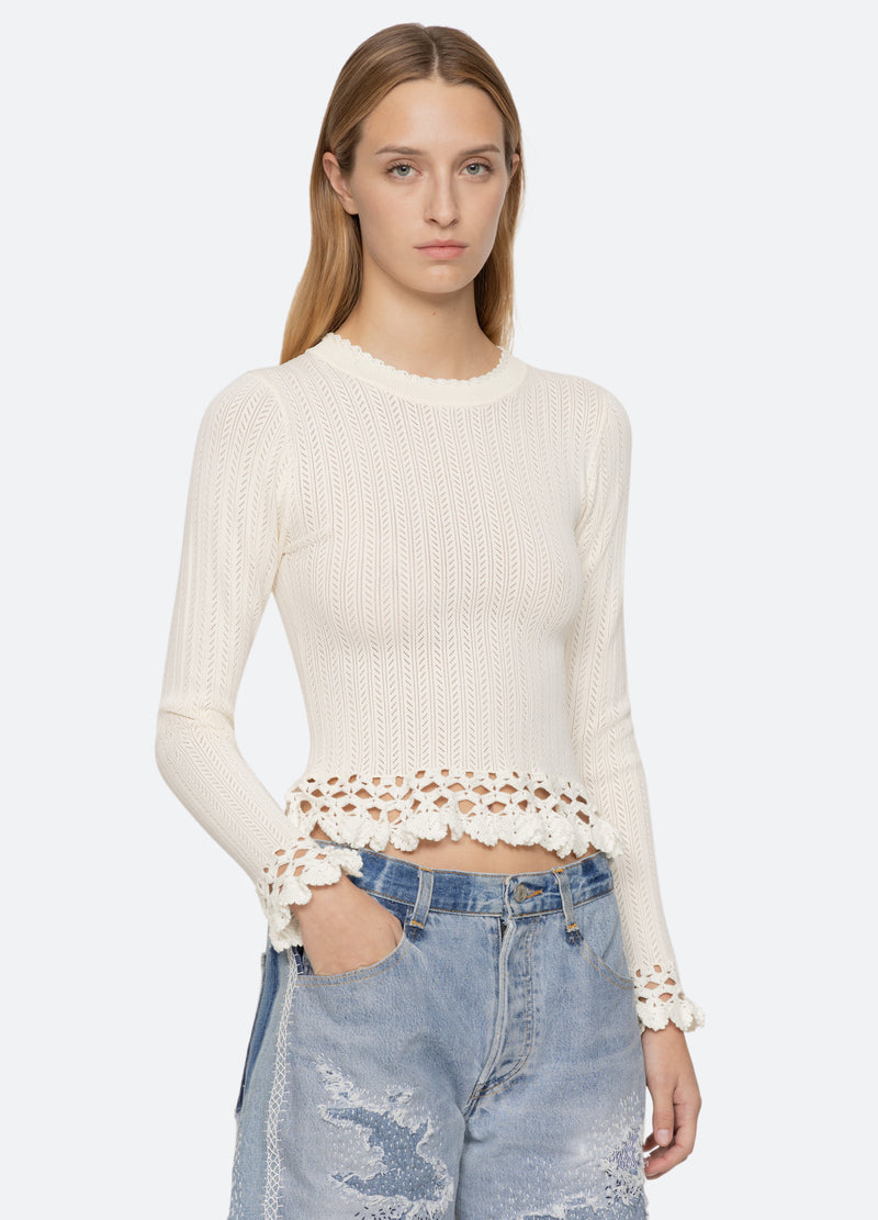 cream-abbie l/s top-three quarter view - 5