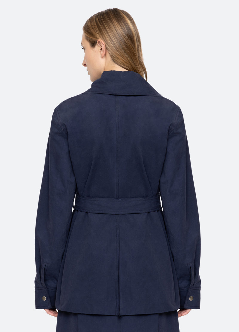 navy-adele jacket-back view - 3