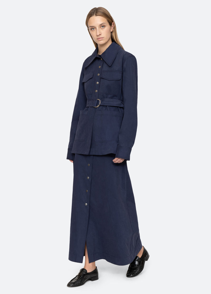 navy-adele jacket-full body view - 7