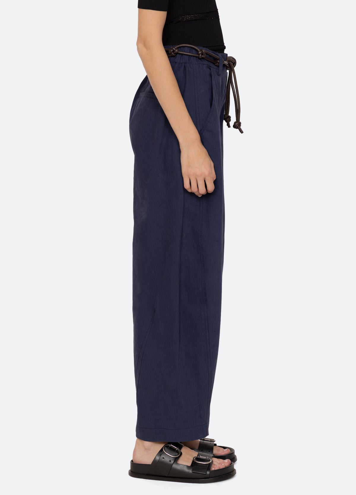 navy-adele pants-side view - 4