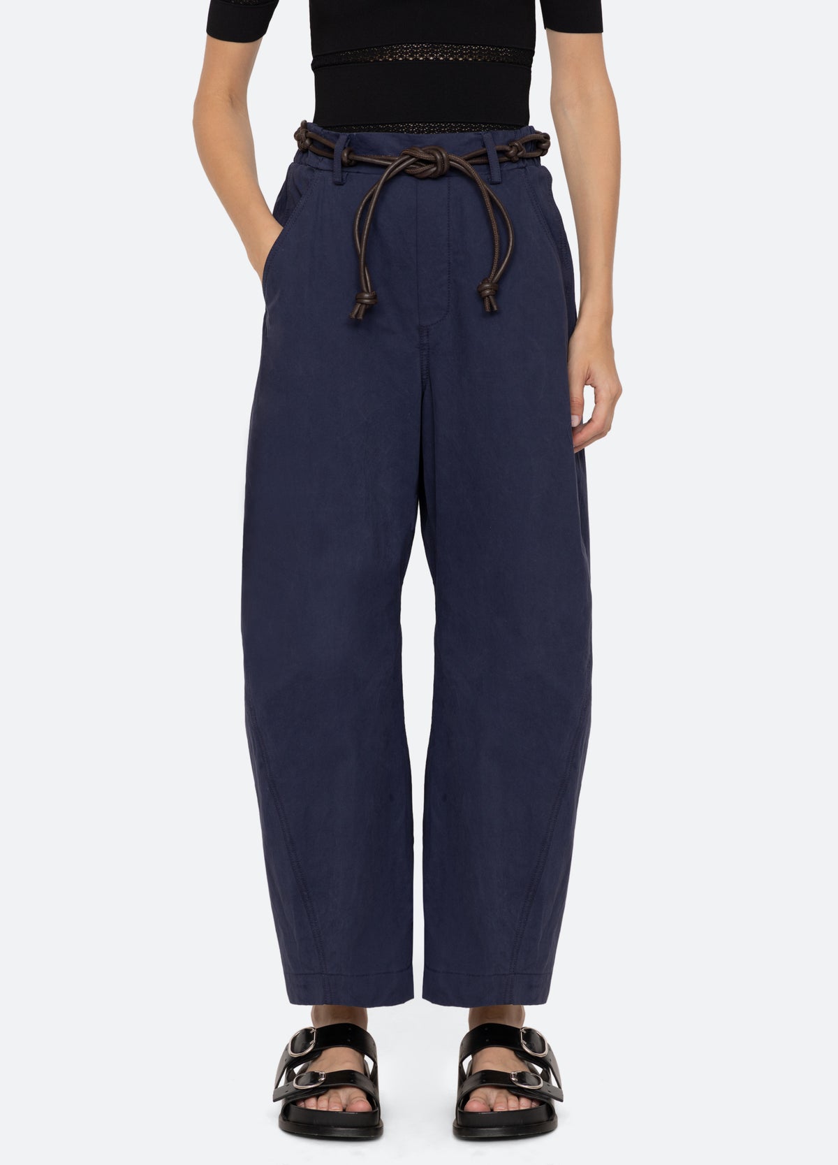 navy-adele pants-front view 2 - 7