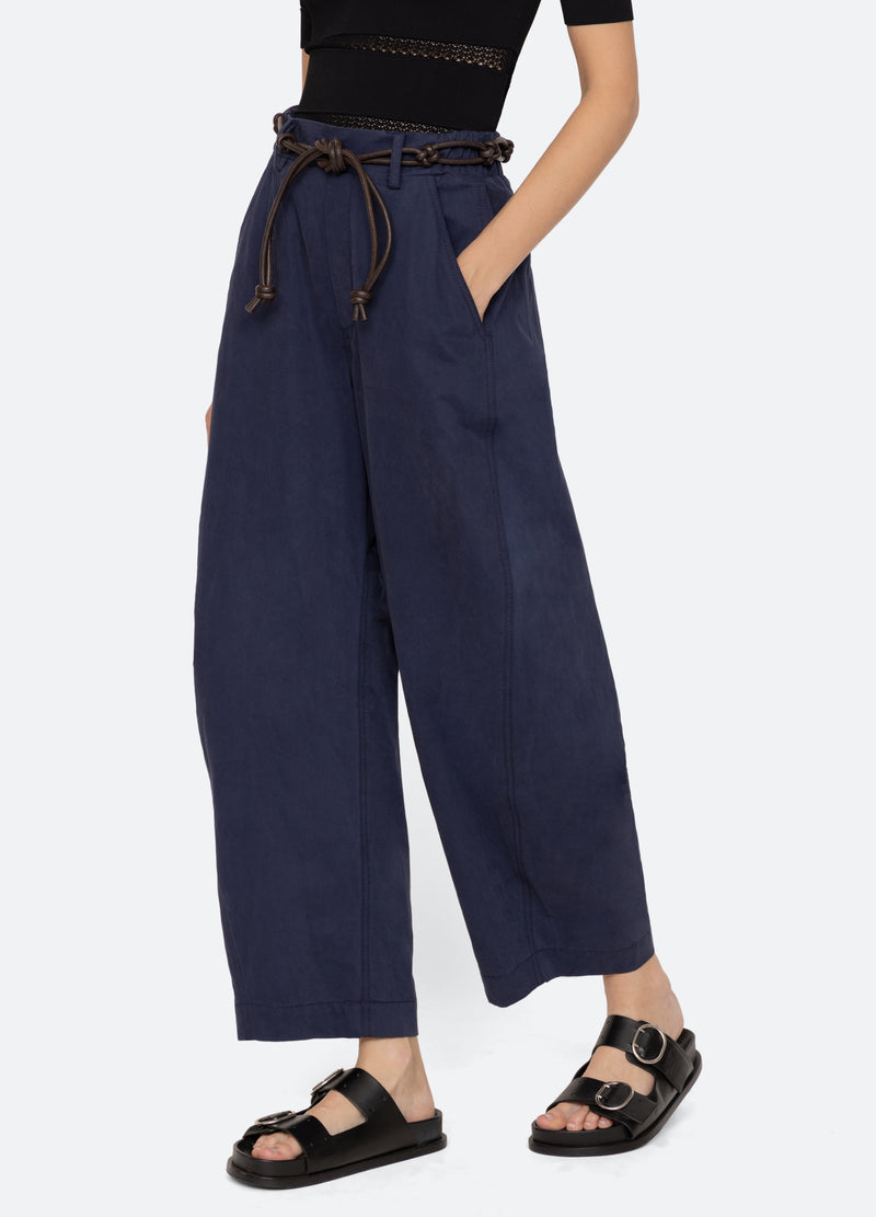 navy-adele pants-walking view - 6