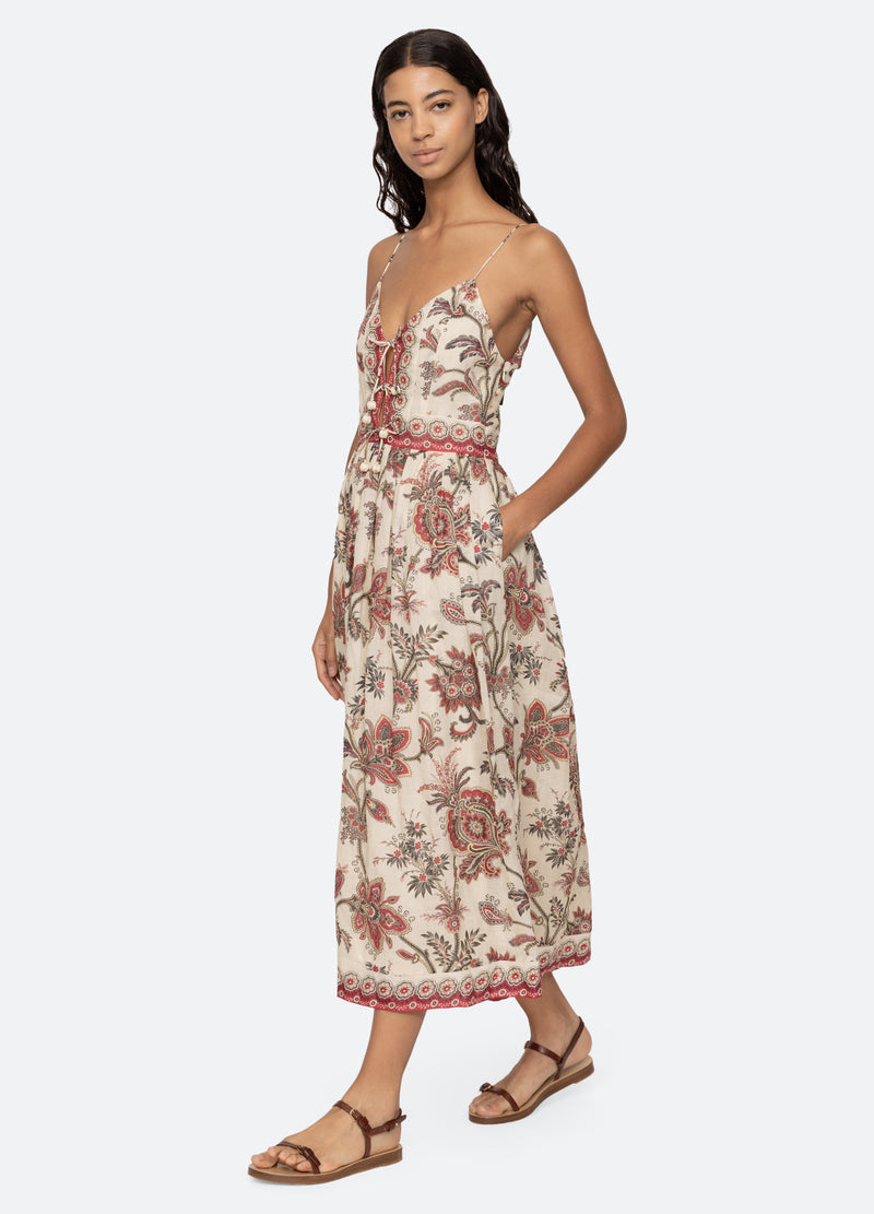 multi-cassandra slip dress-front view - 1