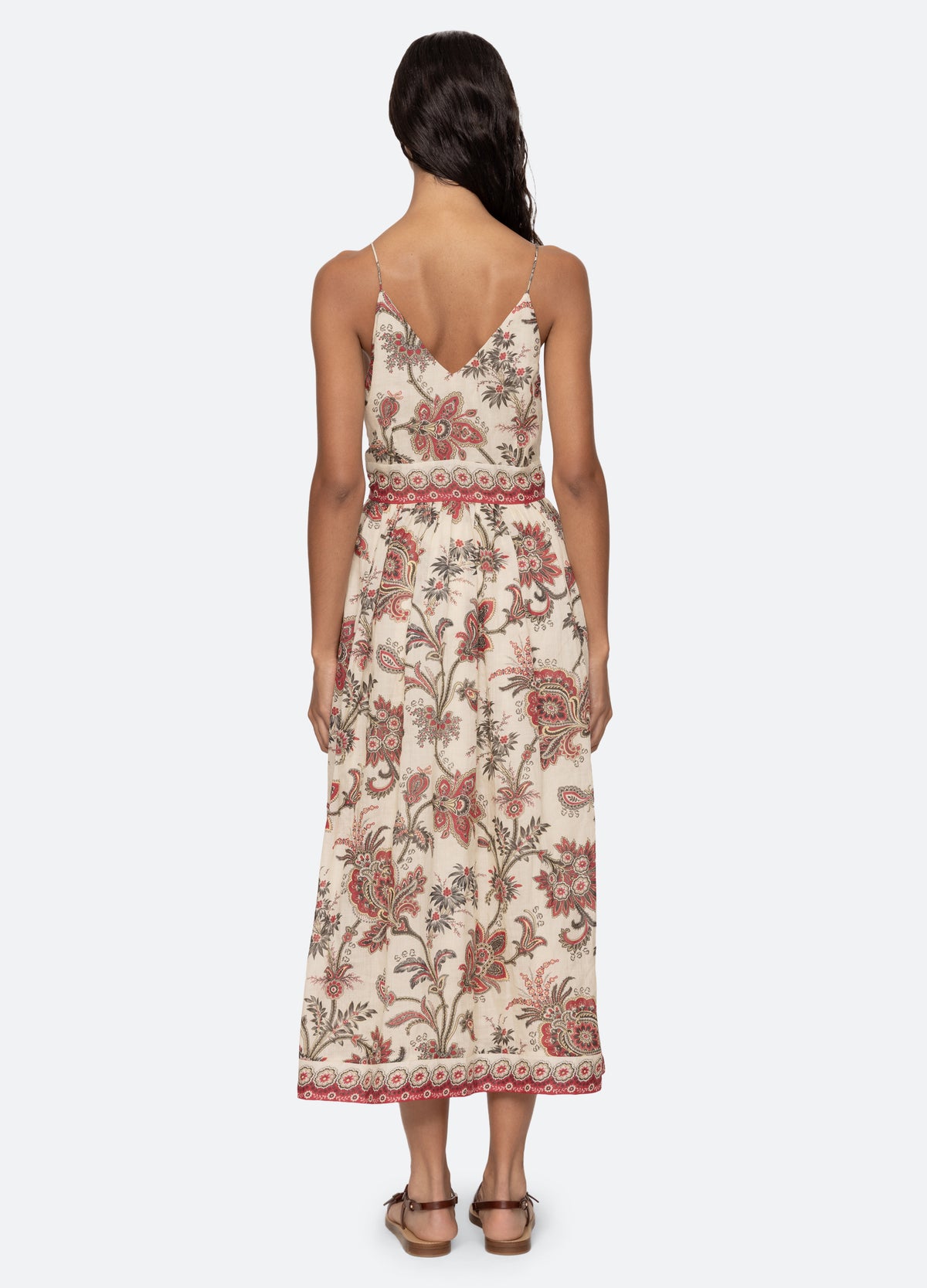 multi-cassandra slip dress-back view - 2