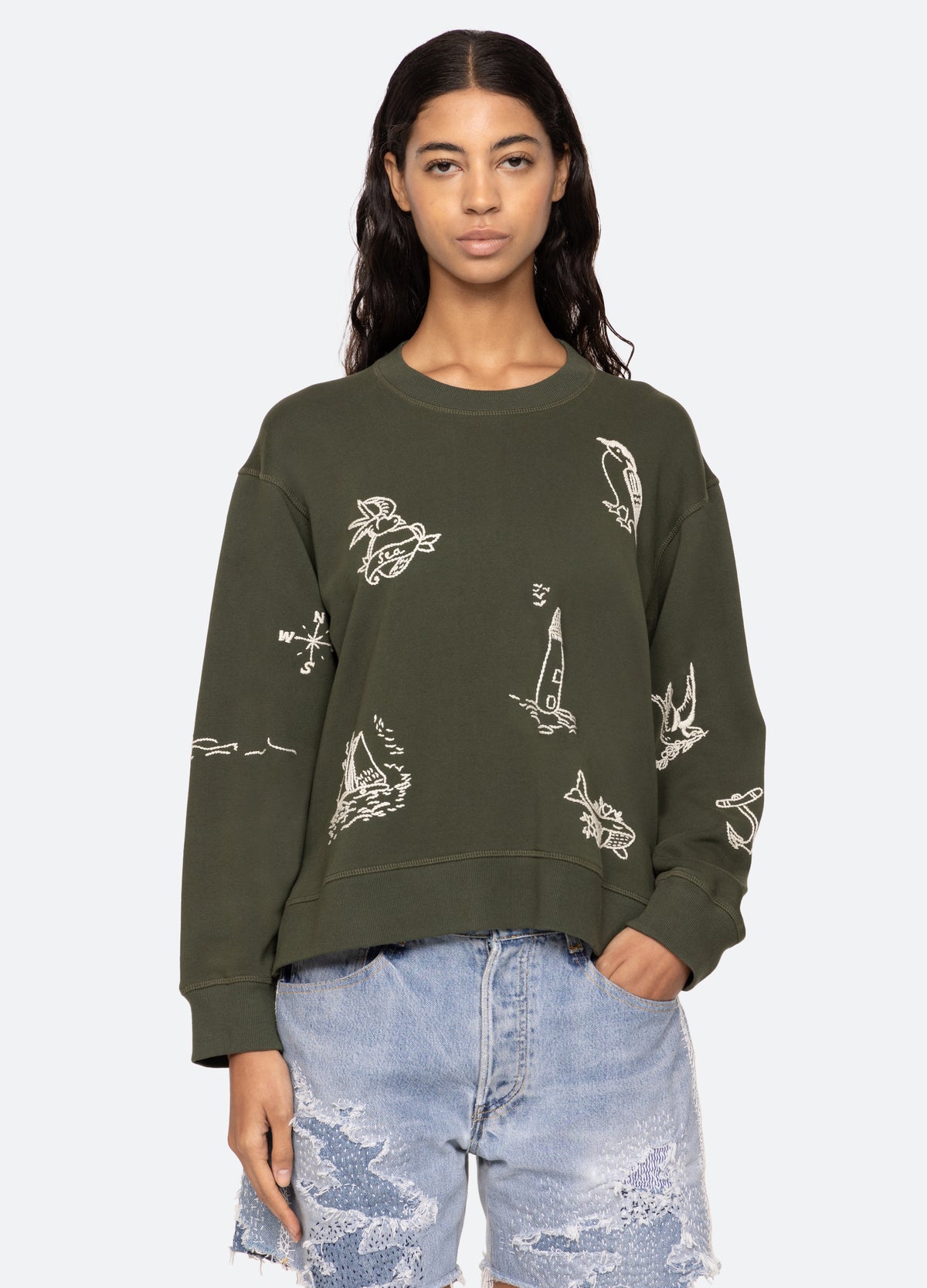 army-clyde sweatshirt-front view