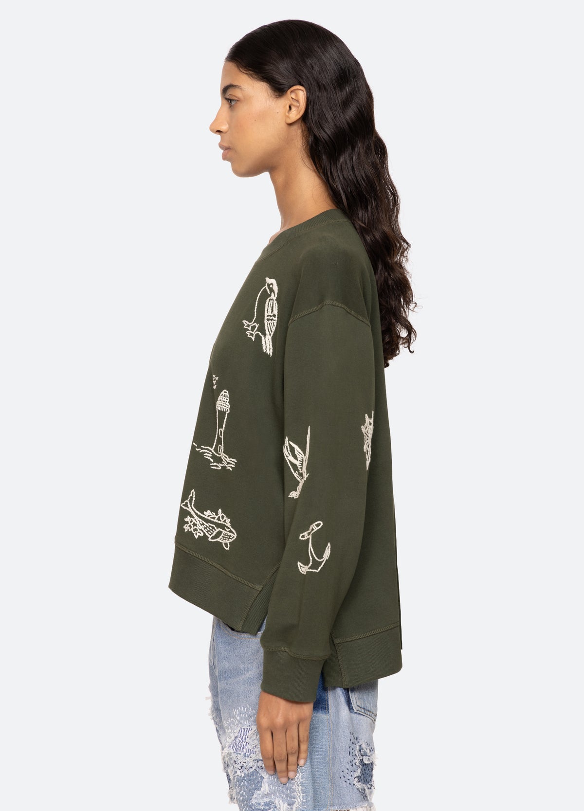 army-clyde sweatshirt-side view 2 - 4