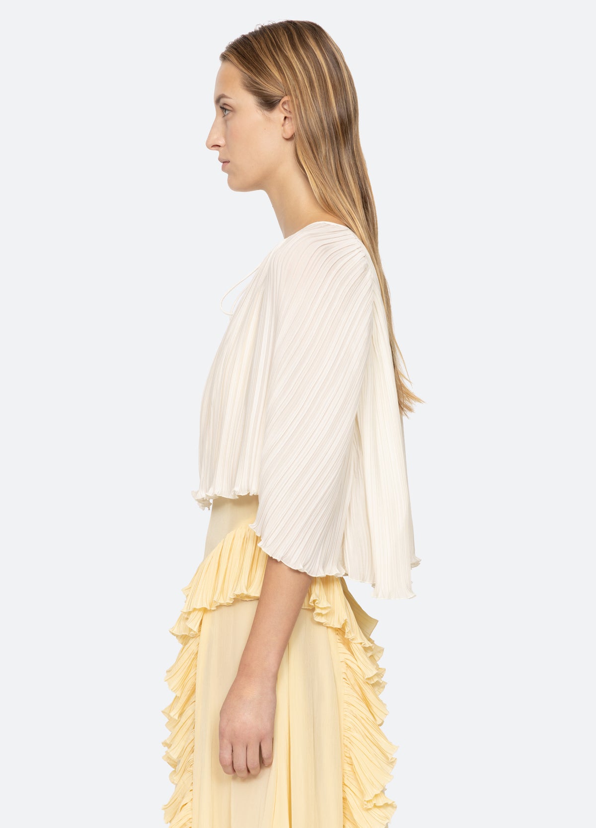 cream-delilah cape-side view - 10