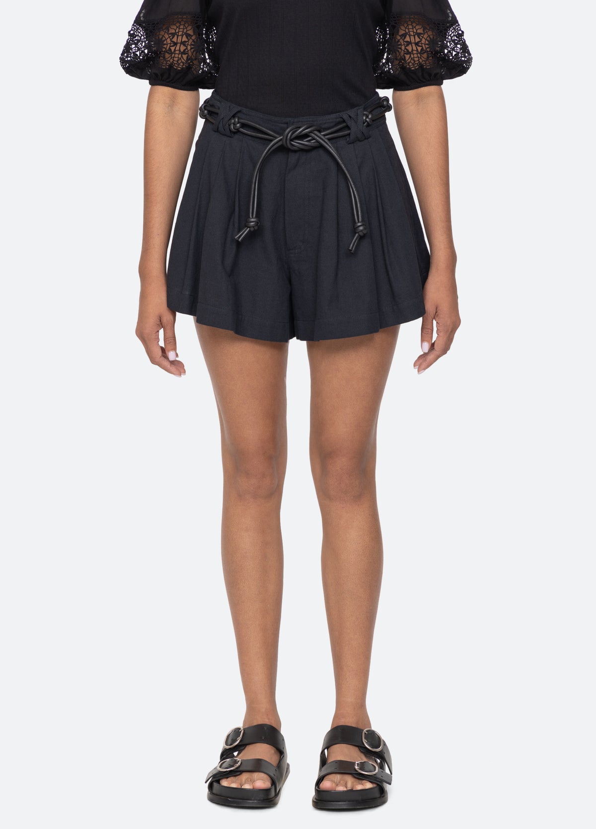 black-shai shorts-front view