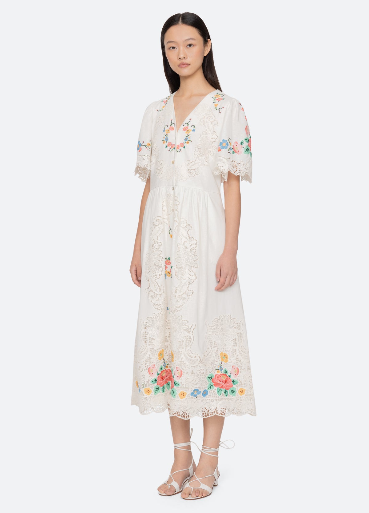 multi-astrid s/s dress-three quarter view - 5