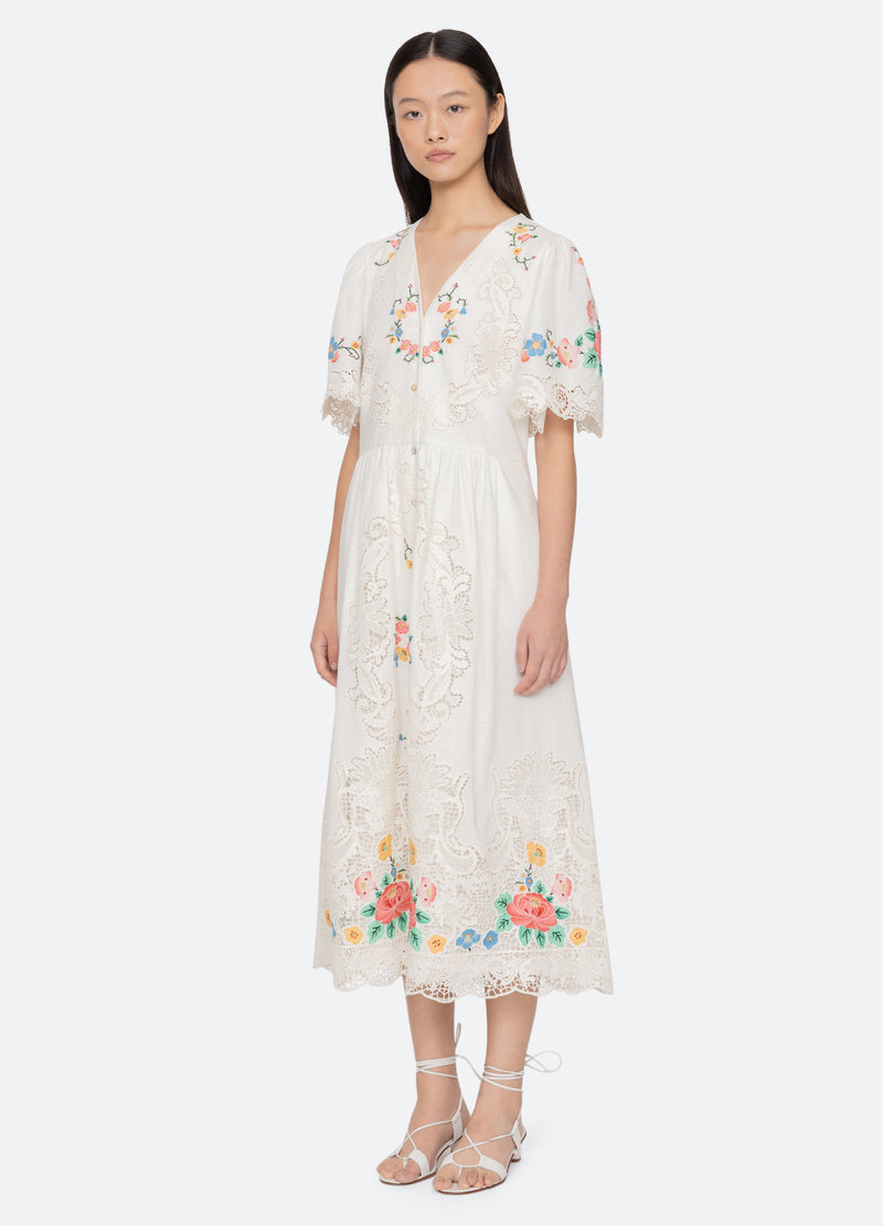 multi-astrid s/s dress-three quarter view - 5