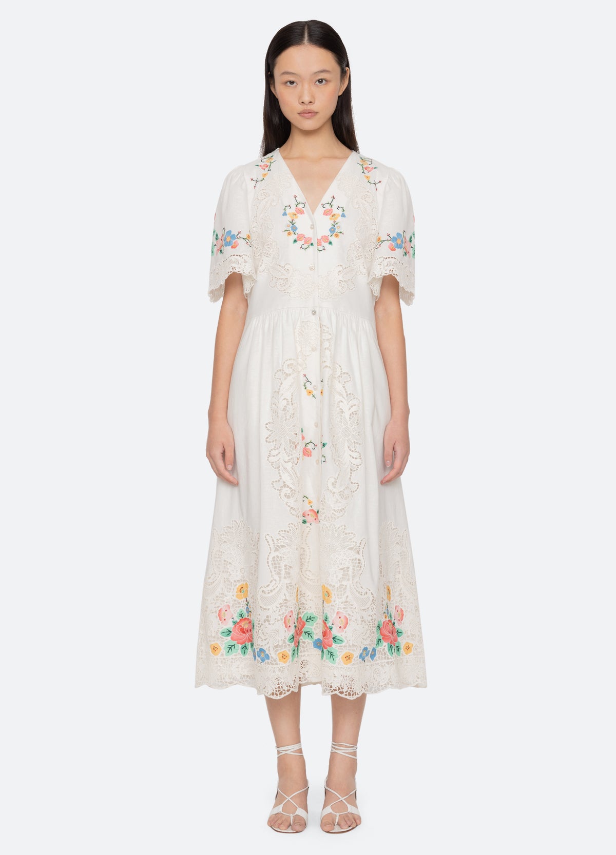 multi-astrid s/s dress-front view 2 - 7