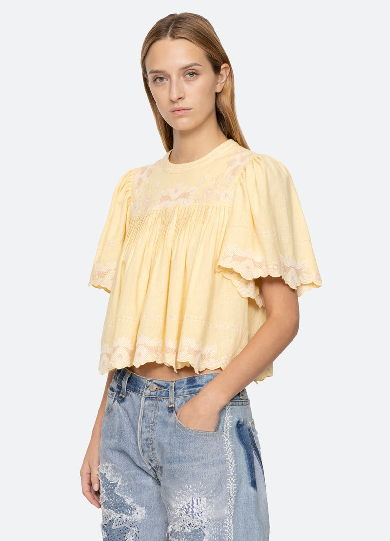 yellow-vesna s/s top-three quarter view - 11