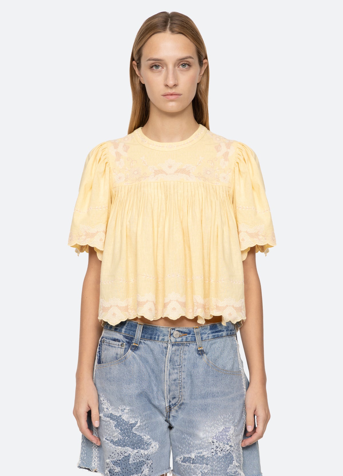 yellow-vesna s/s top-front view 2 - 12