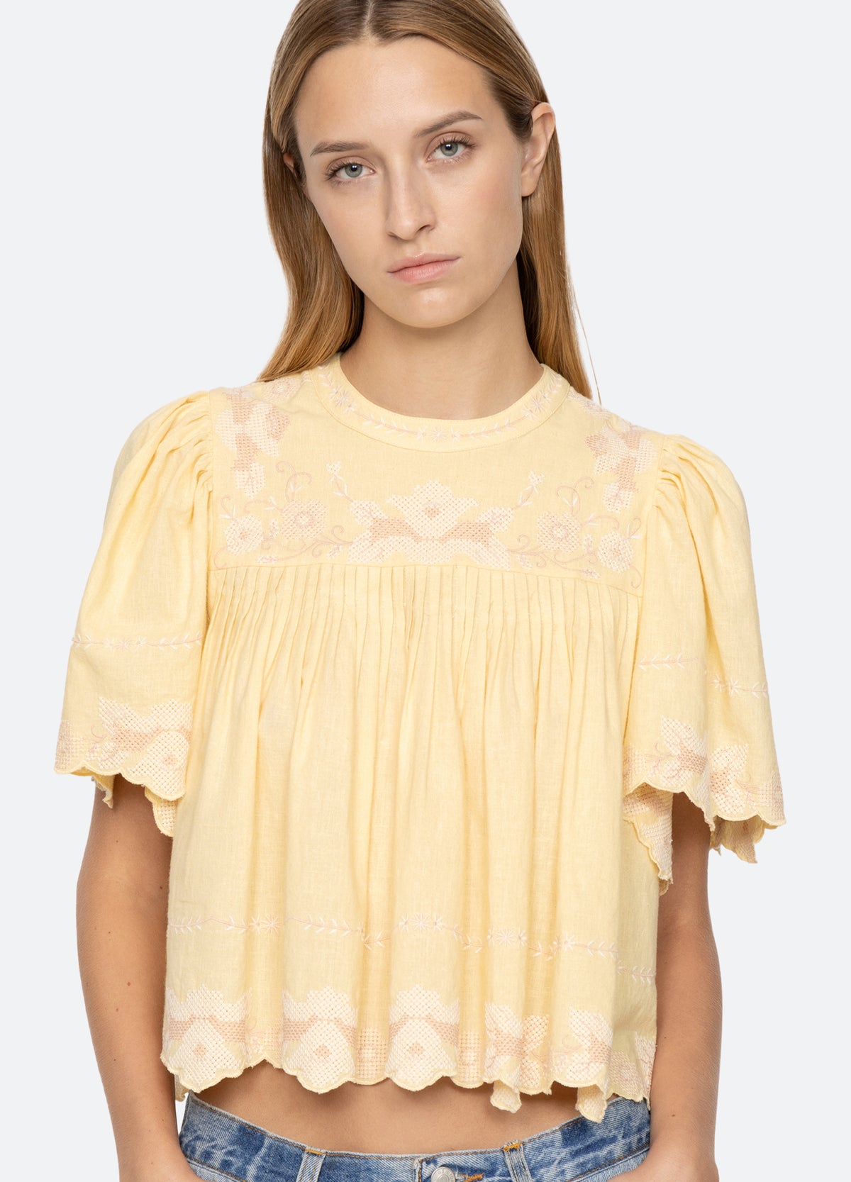 yellow-vesna s/s top-detail view - 13