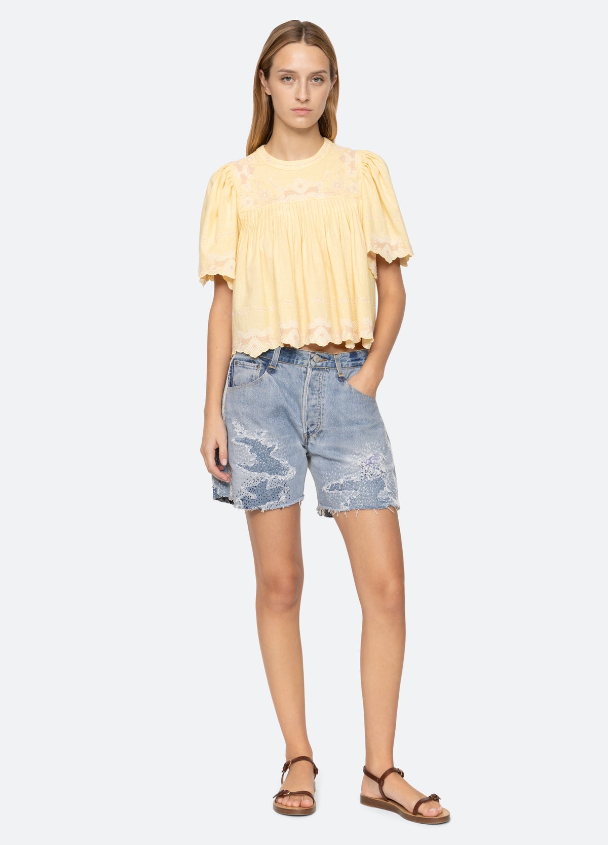 yellow-vesna s/s top-full body view - 14