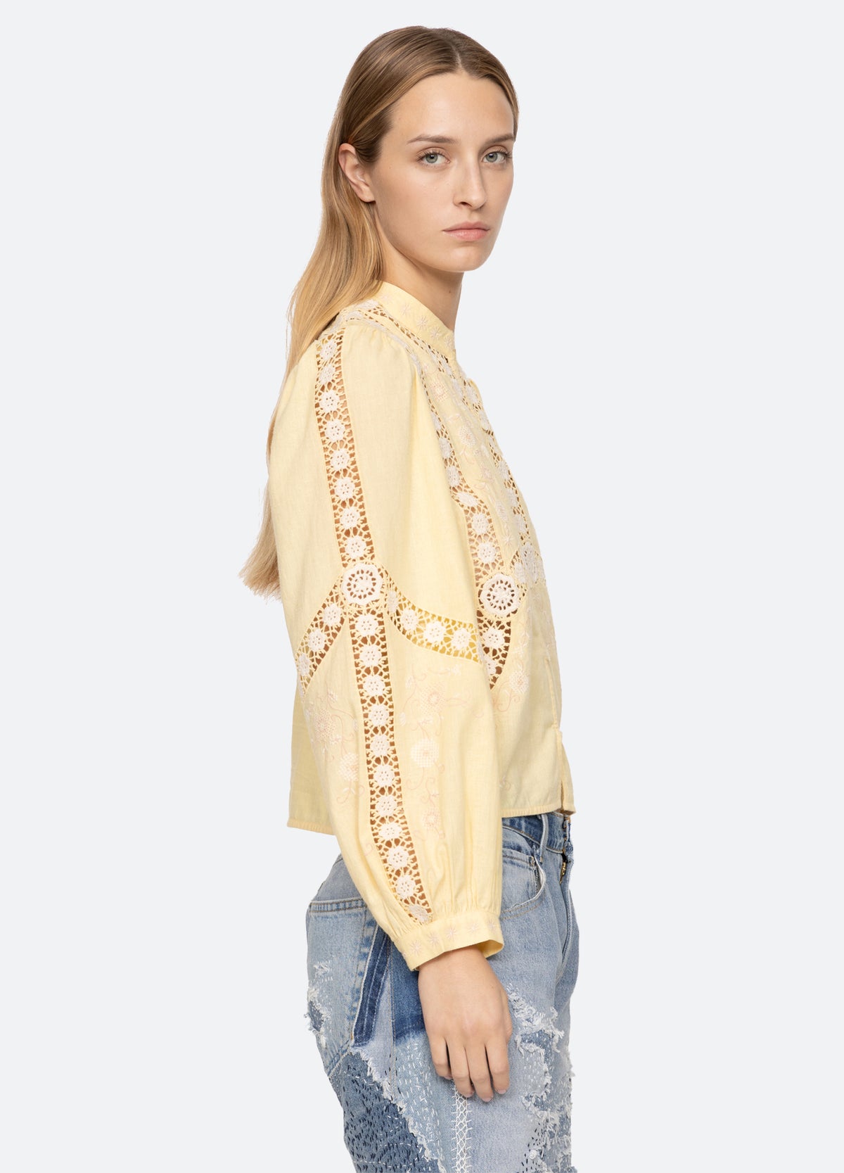 yellow-vesna blouse-side view - 4