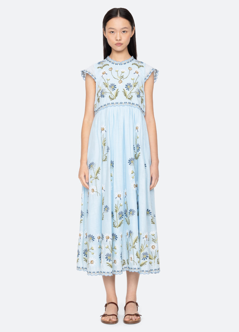 blue-audra dress-front view - 5