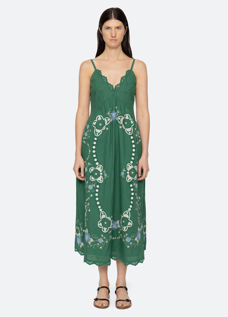 green-vesna dress-front view - 1