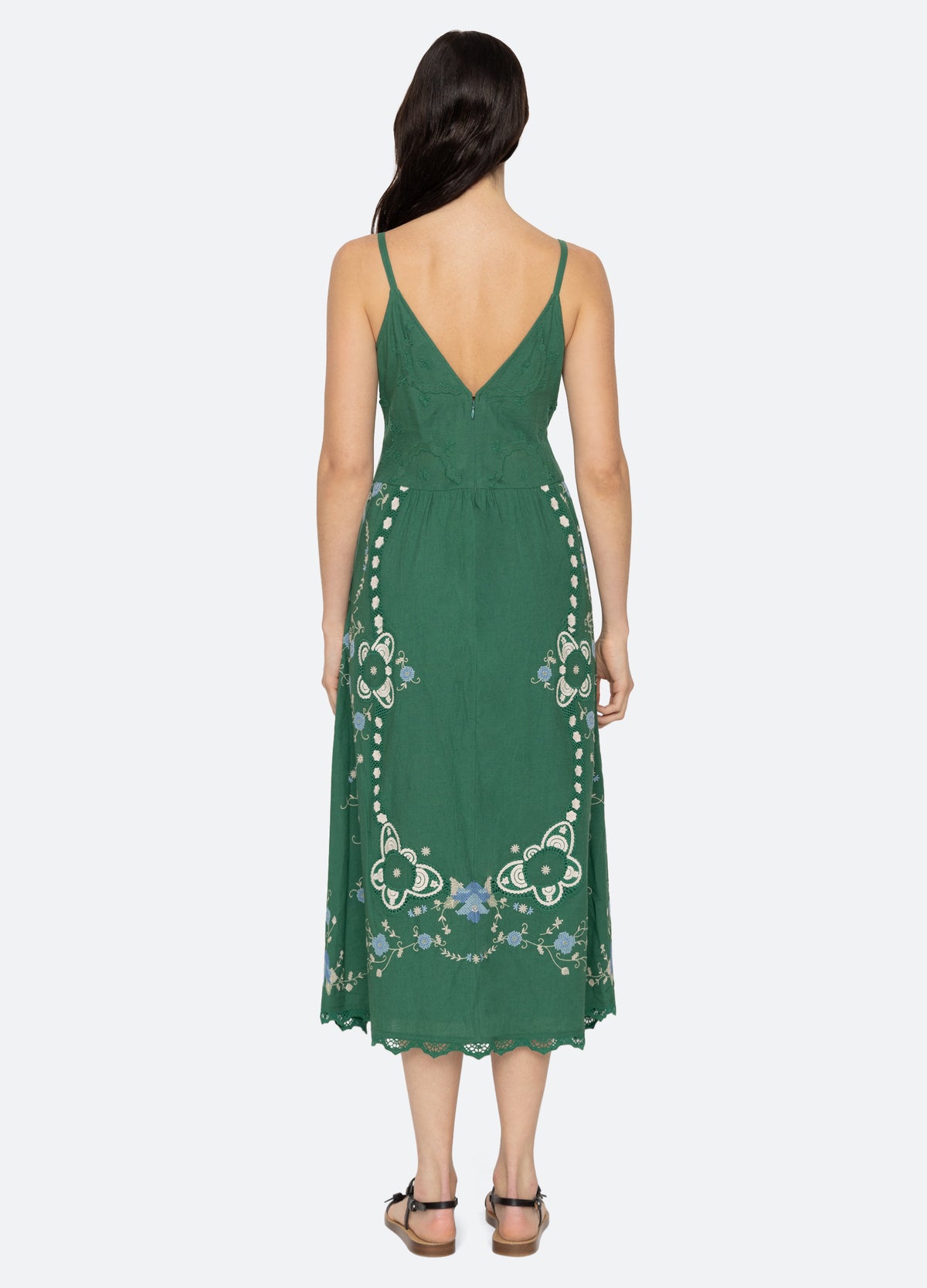 green-vesna dress-back view - 2