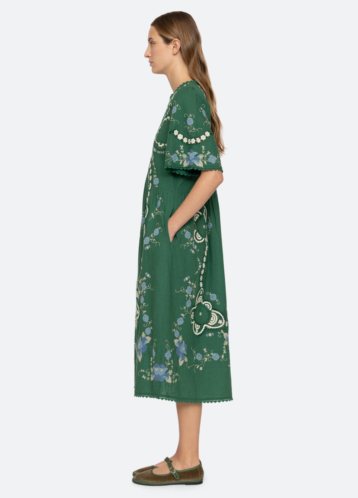 green-vesna s/s dress-side view - 5