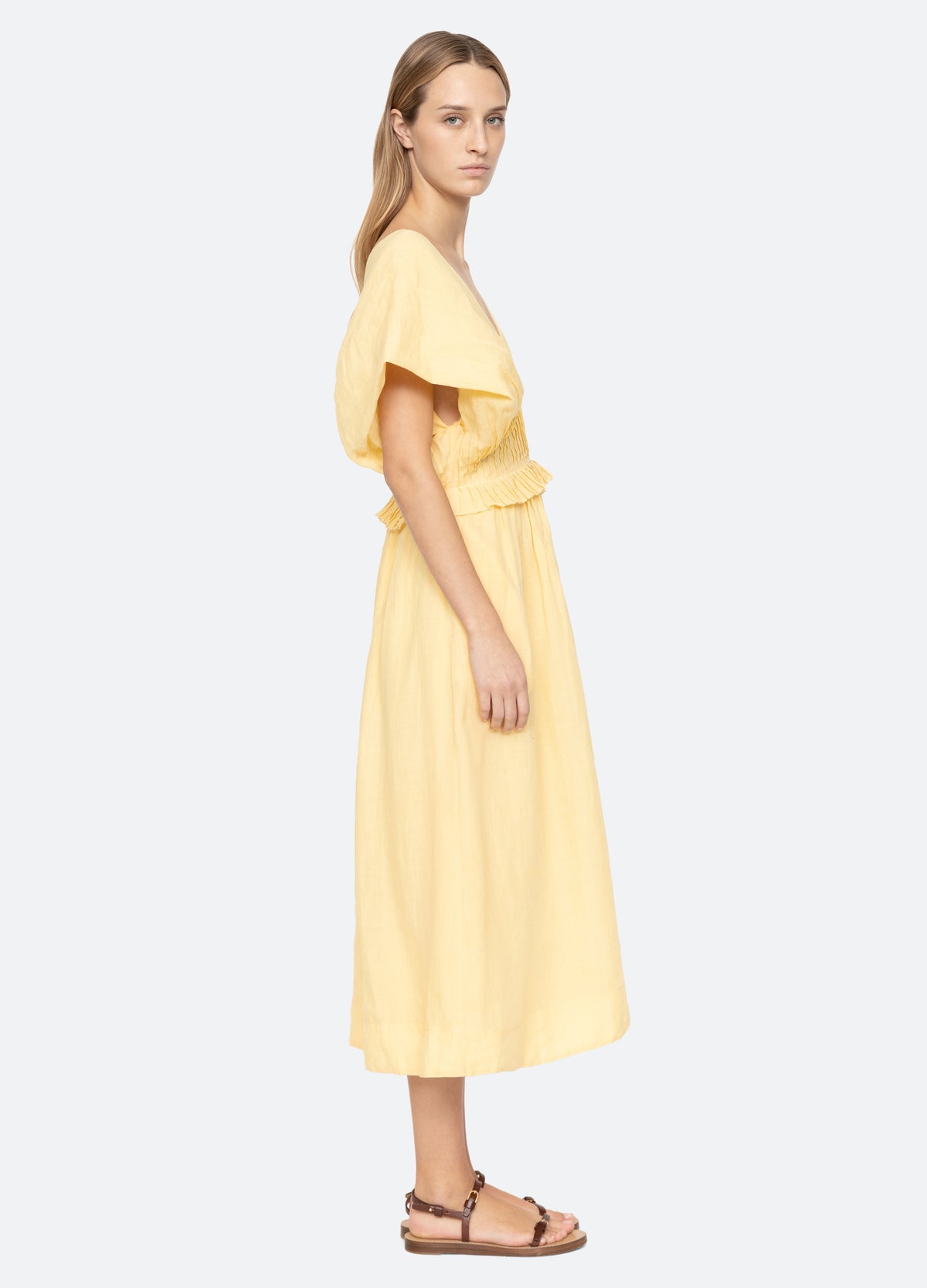 butter-zora s/s dress-side view - 4