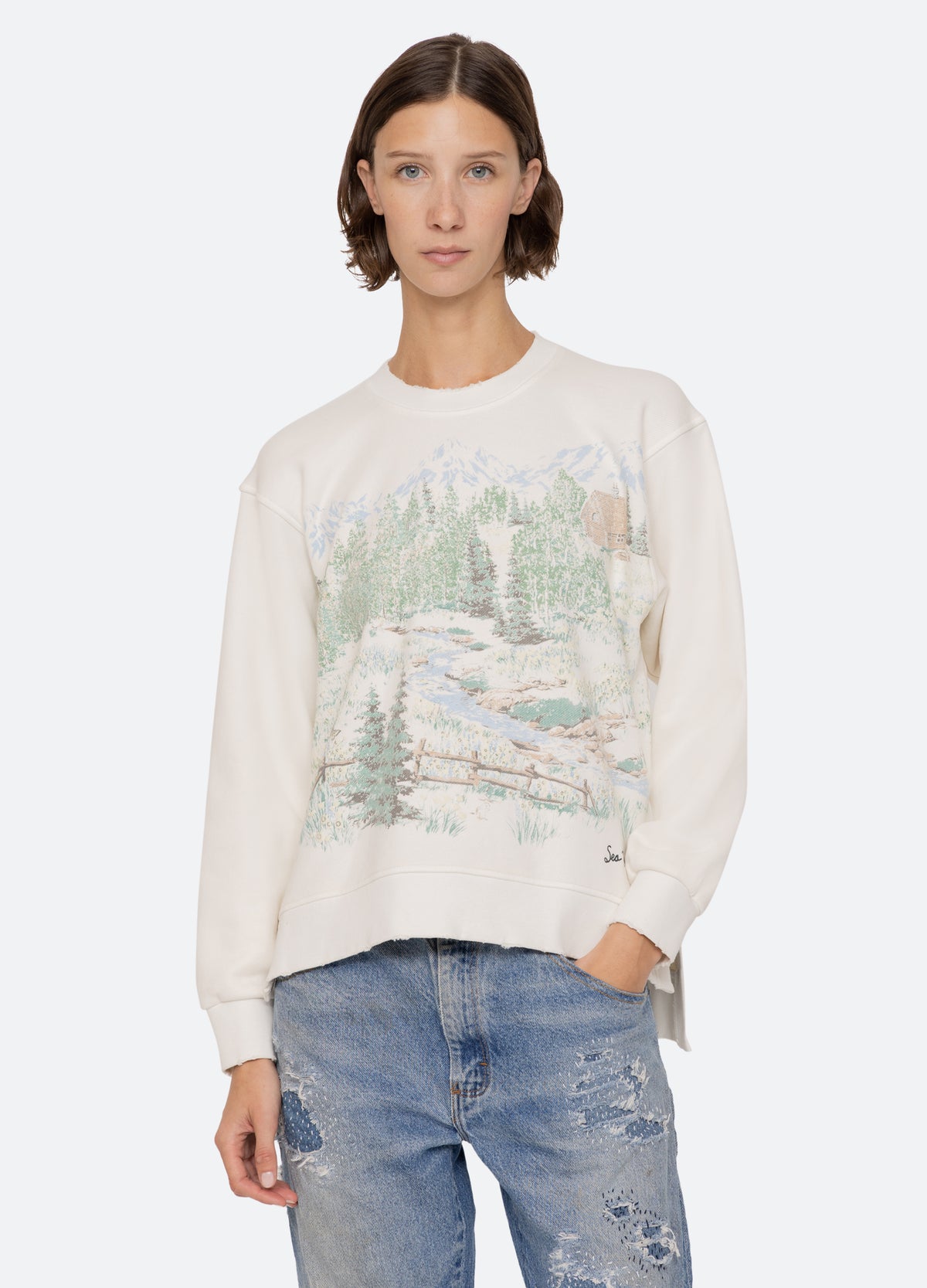 white-andes sweatshirt-front view