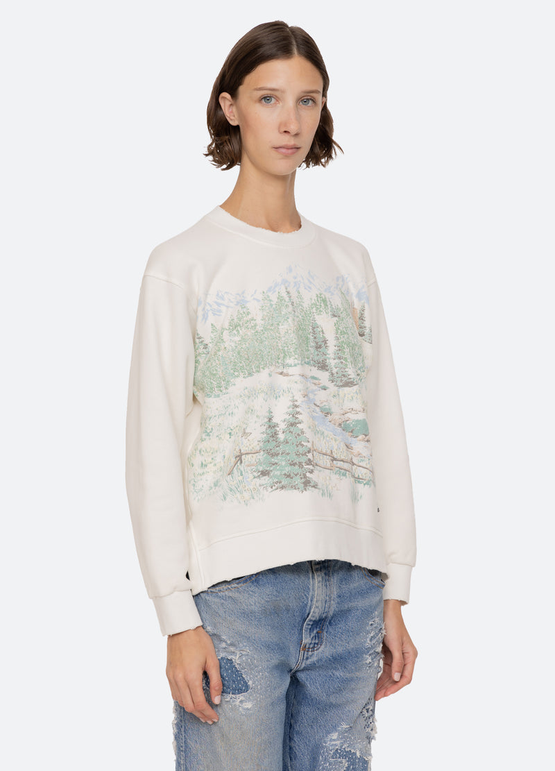 white-andes sweatshirt-three quarter view - 4