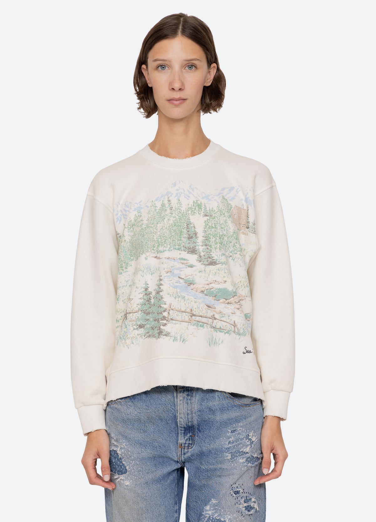 white-andes sweatshirt-front view 2 - 5