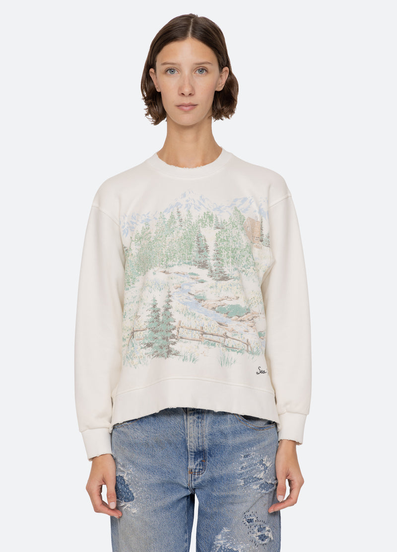 white-andes sweatshirt-front view 2 - 5