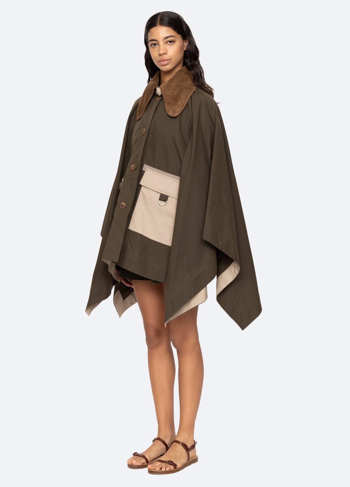 army-carolina poncho-three quarter view - 6