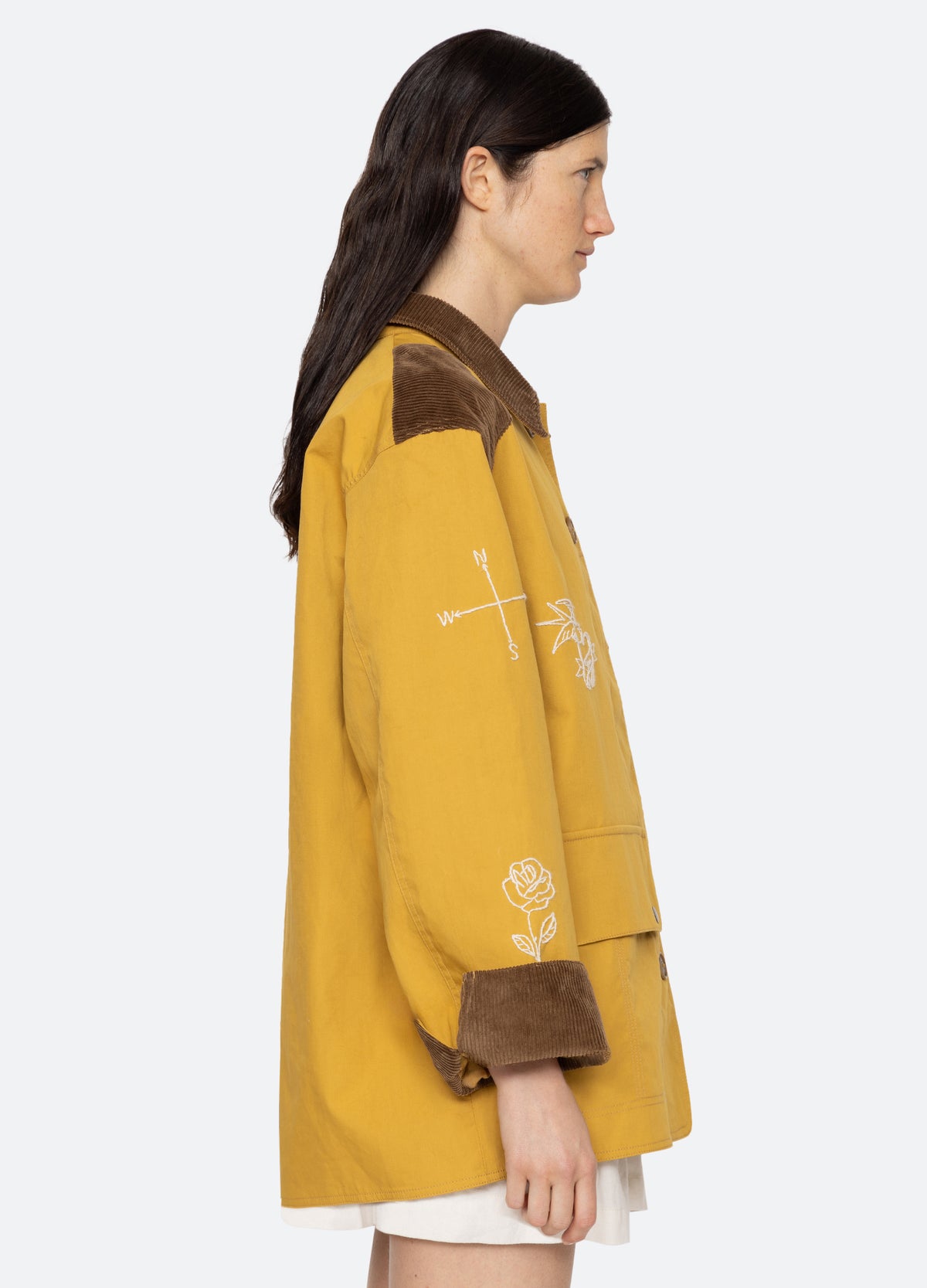 yellow-clyde barn jacket-side view - 4