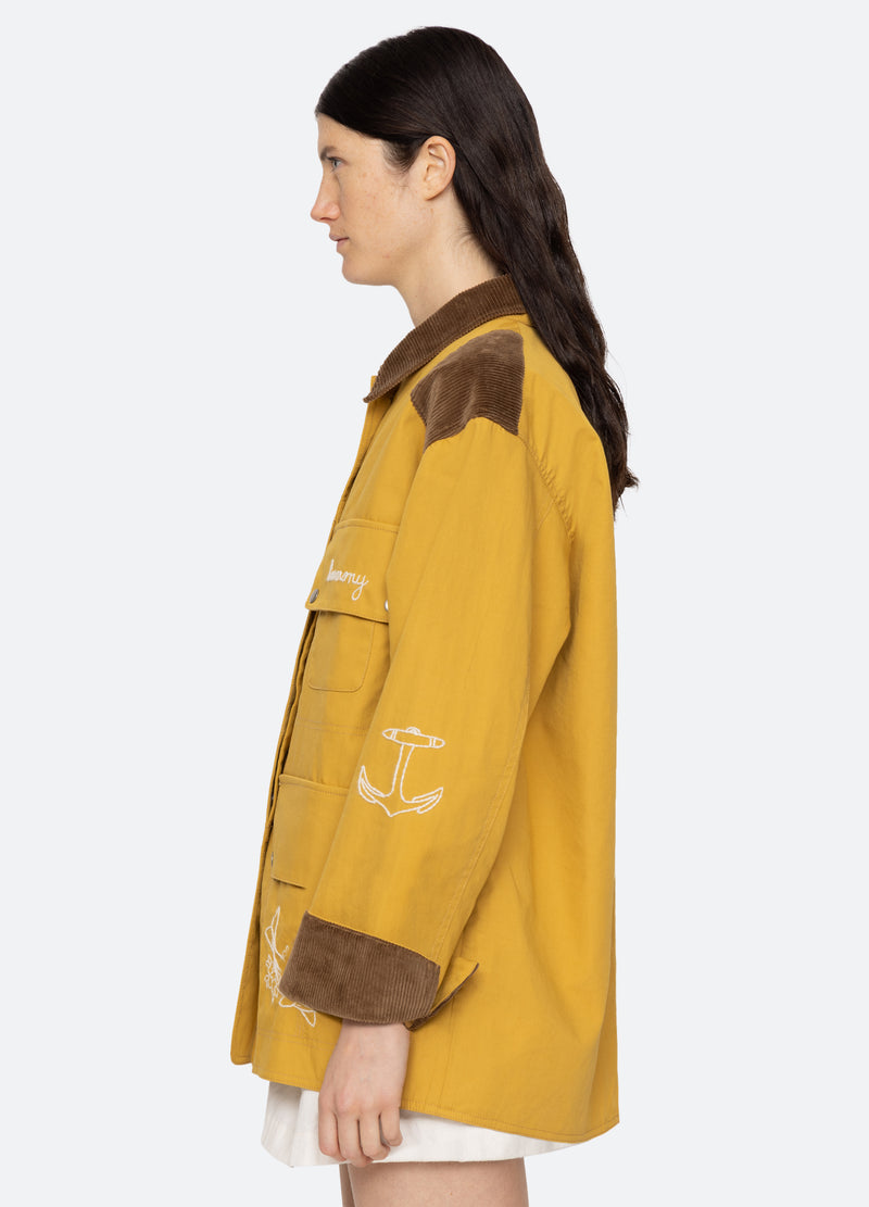 yellow-clyde barn jacket-side view 2 - 5