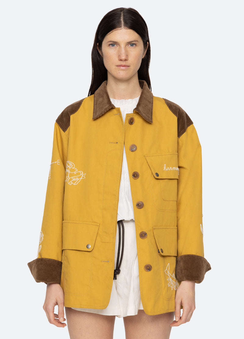 yellow-clyde barn jacket-front view 2 - 7