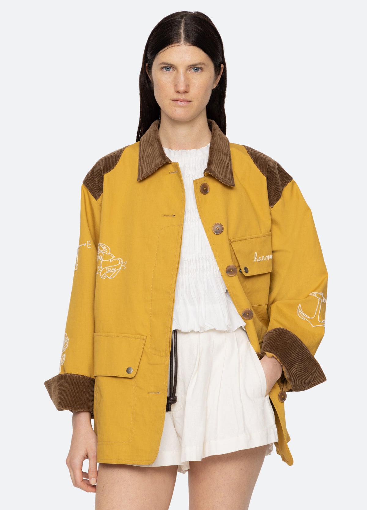 yellow-clyde barn jacket-front view 3 - 8