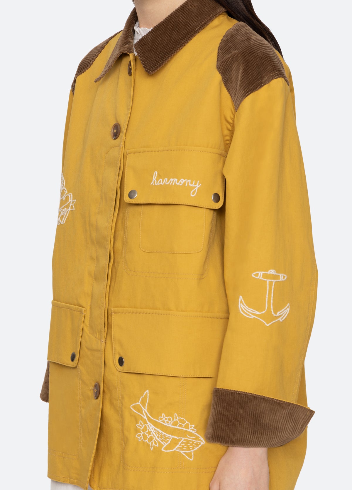 yellow-clyde barn jacket-detail view - 9