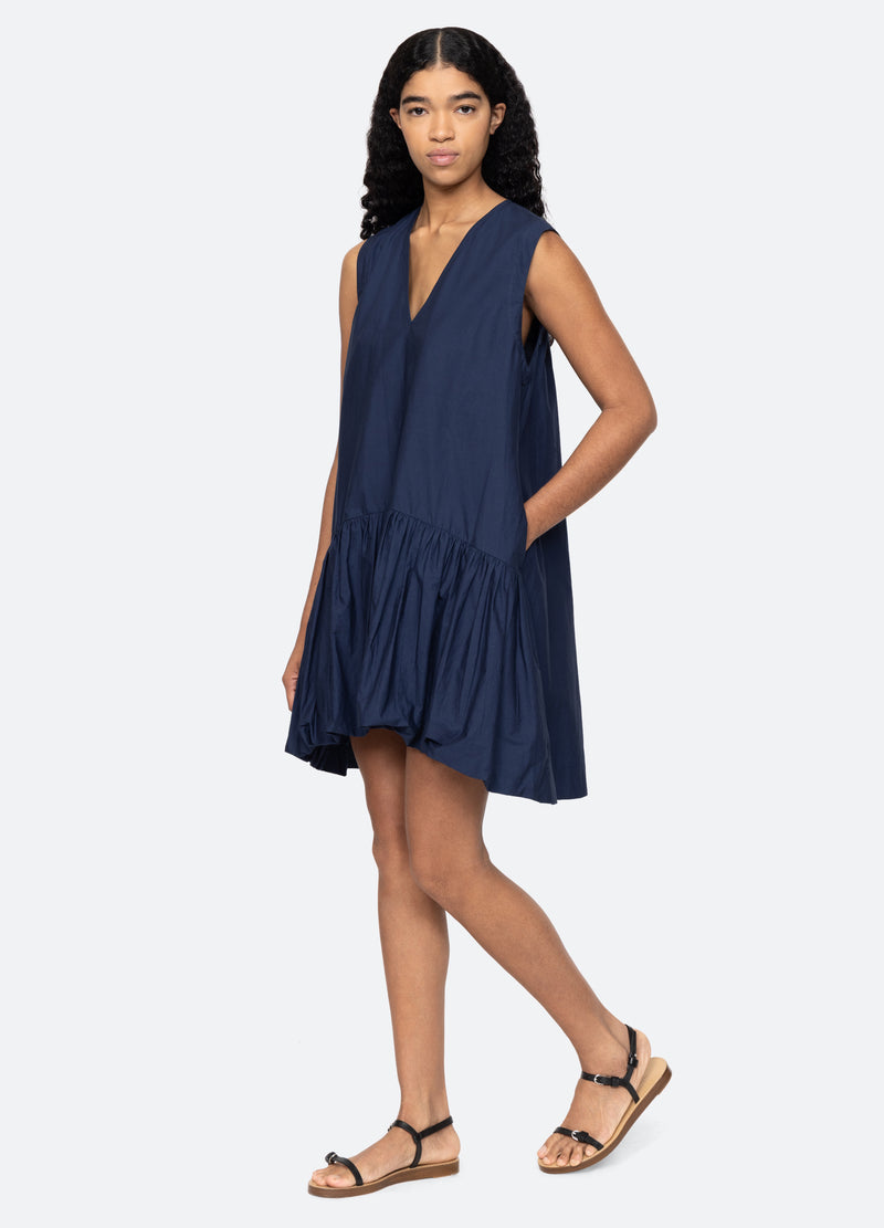 navy-emmet dress-walking view - 13