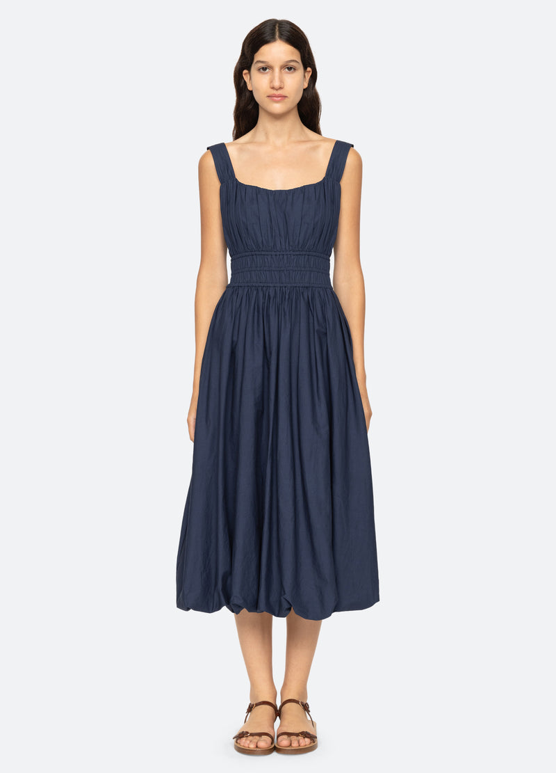 navy-emmet midi dress-front view 2 - 12