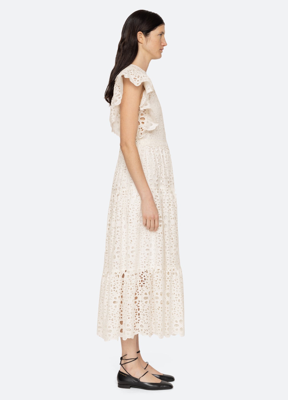 cream-lumi dress-side view - 4