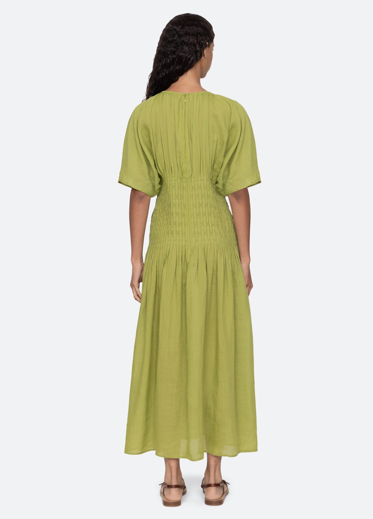 green-violet dress-back view - 2