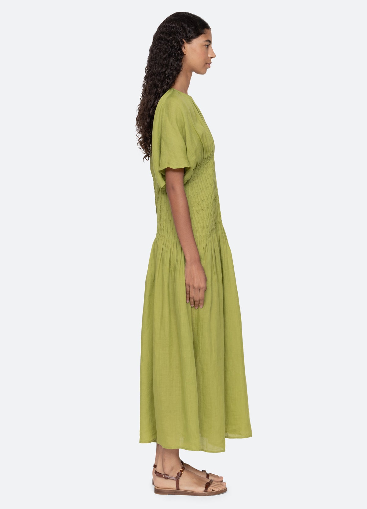 green-violet dress-side view - 3