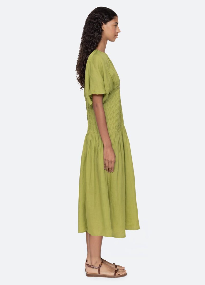 green-violet dress-side view - 4